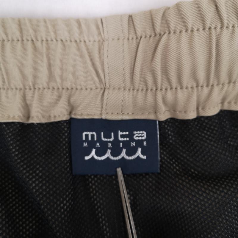 ムータ muta パンツ ショートパンツ 日本製 波 ウェーブ ワンポイント 海パン ナイロン スイム ショーツ ハーフパンツ MMJC-444055 7 ベージュ / ベージュ / beige メンズ USED 古着 中古 50167390