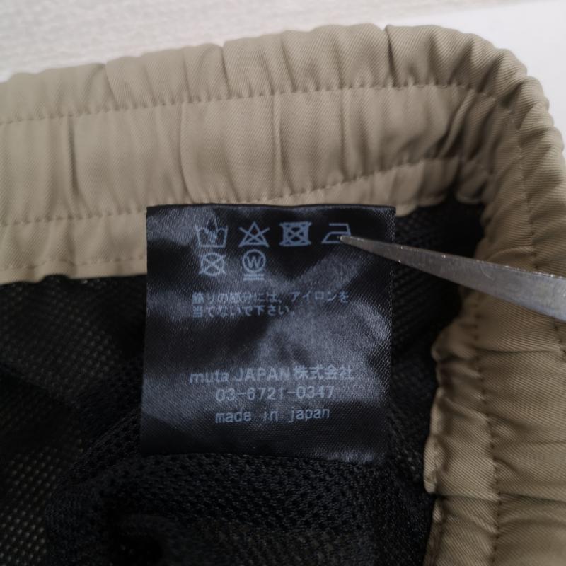 ムータ muta パンツ ショートパンツ 日本製 波 ウェーブ ワンポイント 海パン ナイロン スイム ショーツ ハーフパンツ MMJC-444055 7 ベージュ / ベージュ / beige メンズ USED 古着 中古 50167390