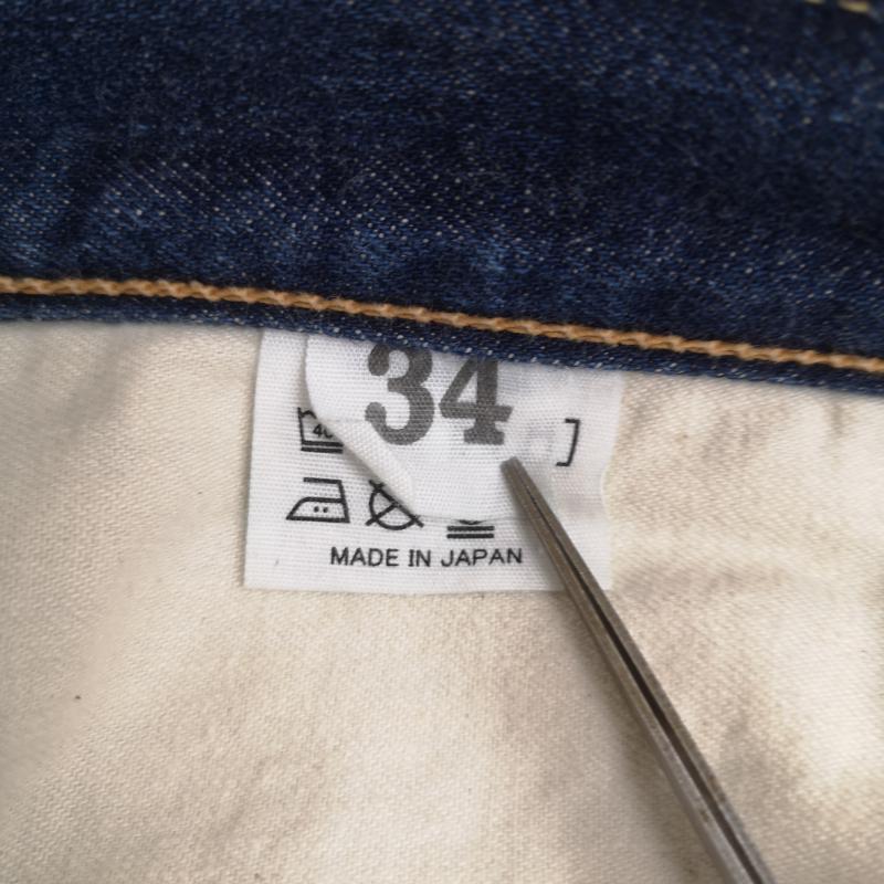 ウエアハウス WAREHOUSE パンツ デニム、ジーンズ 日本製 イエローライン ボタンフライ テーパード スリム デニム パンツ Lot 900 34 インディゴ / インディゴ / Indigo メンズ USED 古着 中古 50167391