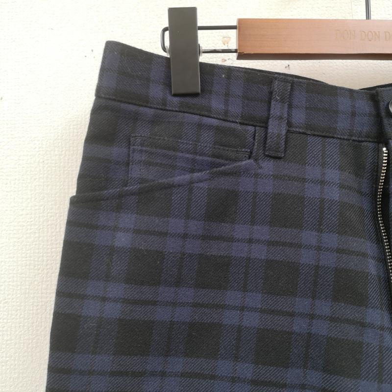 ベンシャーマン Ben Sherman パンツ デニム、ジーンズ 日本製 モノトーン チェック柄 ストレート デニム パンツ BS-22001 32インチ 青 / ブルー / blue X 黒 / ブラック / black メンズ USED 古着 中古 50167394