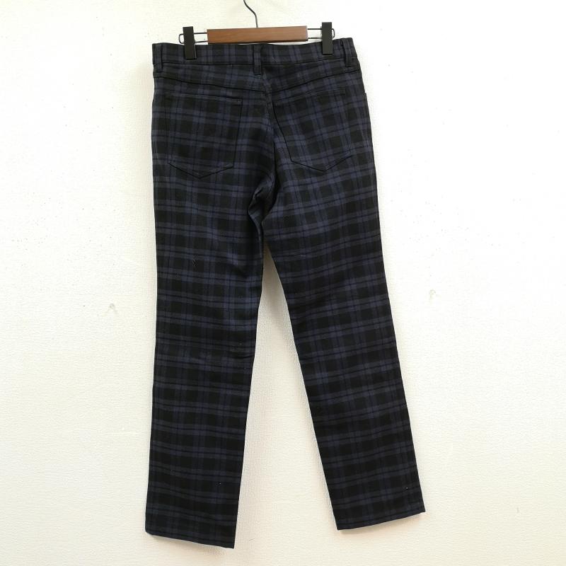 ベンシャーマン Ben Sherman パンツ デニム、ジーンズ 日本製 モノトーン チェック柄 ストレート デニム パンツ BS-22001 32インチ 青 / ブルー / blue X 黒 / ブラック / black メンズ USED 古着 中古 50167394