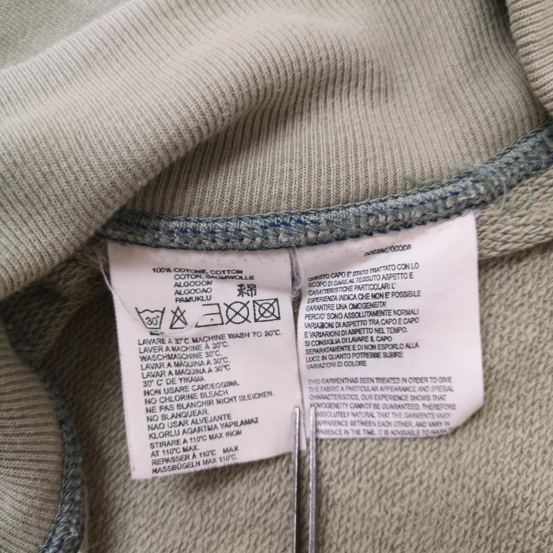 ディーゼル DIESEL パンツ チノパン ギリシャ製 フェード ステッチ ダメージ加工 スウェット イージー パンツ S カーキ / カーキ / khaki メンズ USED 古着 中古 50167397