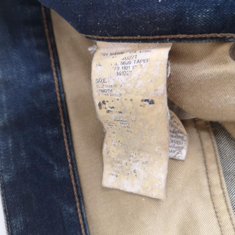 ジースターロゥ G-STAR RAW パンツ デニム、ジーンズ 3301 ニーパッチ 立体裁断 ミリタリー ワーク テーパード ジーンズ デニム パンツ インディゴ / インディゴ / Indigo メンズ USED 古着 中古 50167399