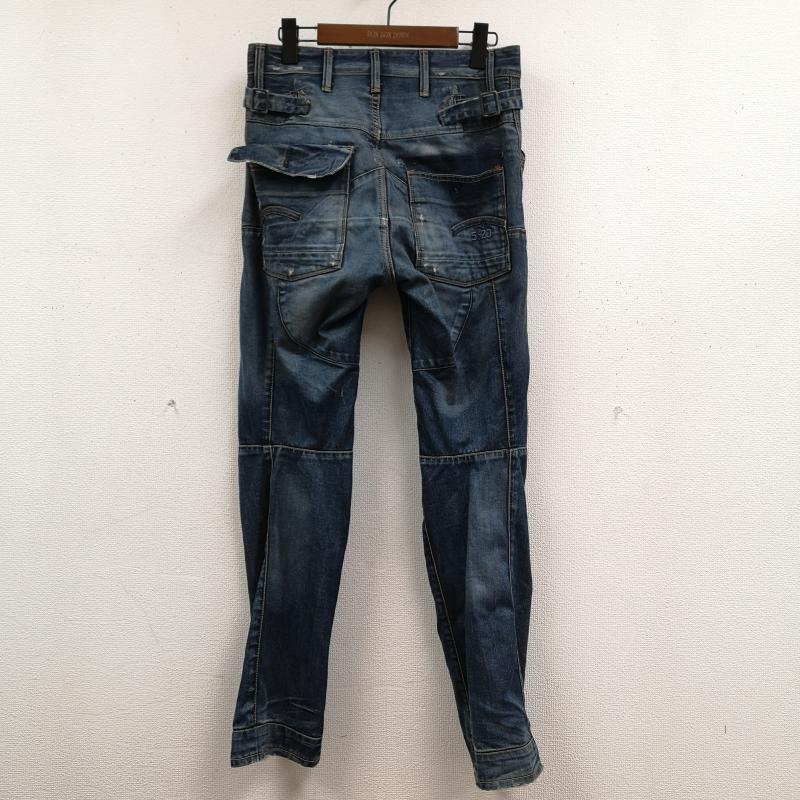 ジースターロゥ G-STAR RAW パンツ デニム、ジーンズ イタリア製 ニーパッチ ワーク 立体裁断 トレイル 5620 テーパード デニム パンツ 32インチ インディゴ / インディゴ / Indigo メンズ USED 古着 中古 50167400