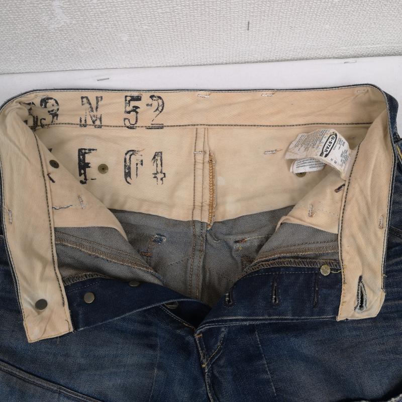 ジースターロゥ G-STAR RAW パンツ デニム、ジーンズ イタリア製 ニーパッチ ワーク 立体裁断 トレイル 5620 テーパード デニム パンツ 32インチ インディゴ / インディゴ / Indigo メンズ USED 古着 中古 50167400