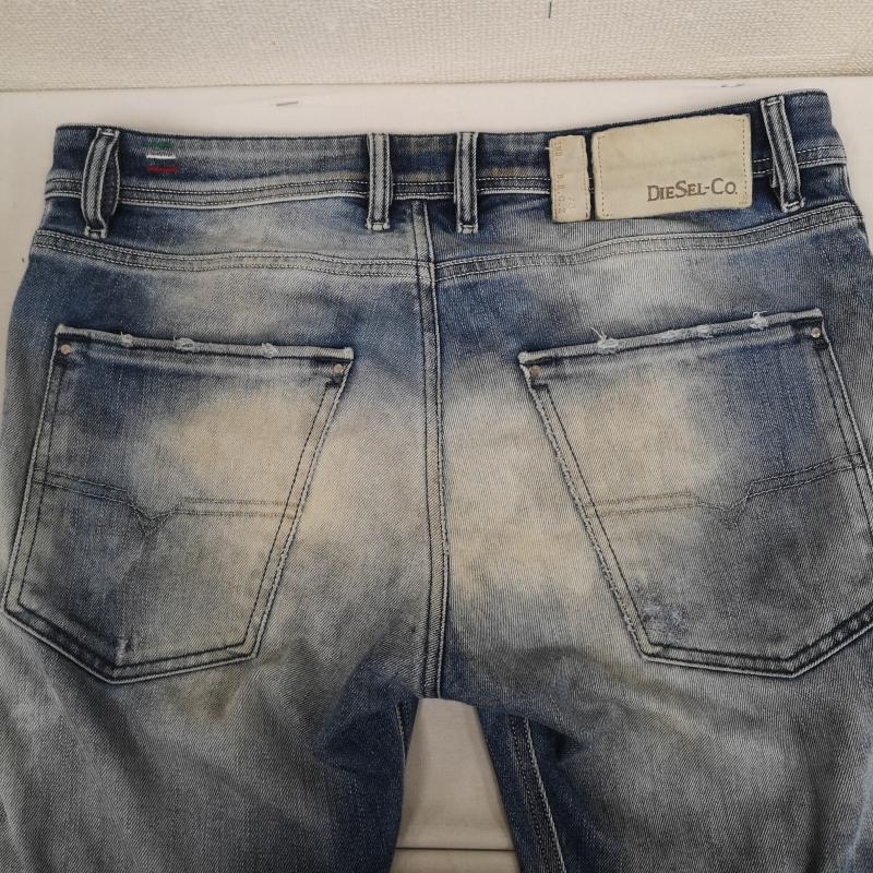 ディーゼル DIESEL パンツ デニム、ジーンズ イタリア製 ボタンフライ 立体裁断 ジーンズ デニム パンツ ROMBEE-XT 30インチ インディゴ / インディゴ / Indigo メンズ USED 古着 中古 50167402