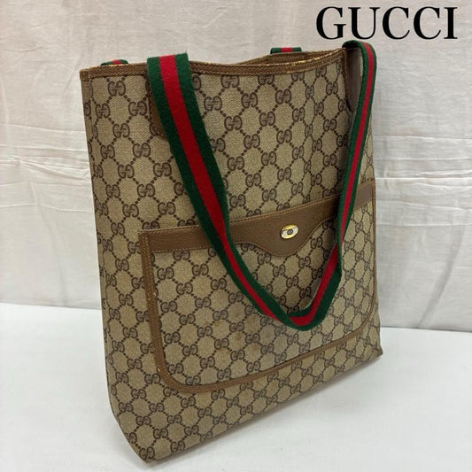 グッチ GUCCI トートバッグ トートバッグ オールド GGスプリーム GGプラス シェリーライン トートバッグ - レディース USED 古着 中古 50167406