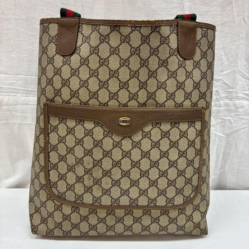 グッチ GUCCI トートバッグ トートバッグ オールド GGスプリーム GGプラス シェリーライン トートバッグ - レディース USED 古着 中古 50167406