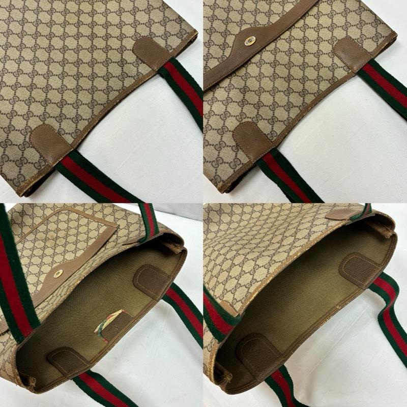 グッチ GUCCI トートバッグ トートバッグ オールド GGスプリーム GGプラス シェリーライン トートバッグ - レディース USED 古着 中古 50167406