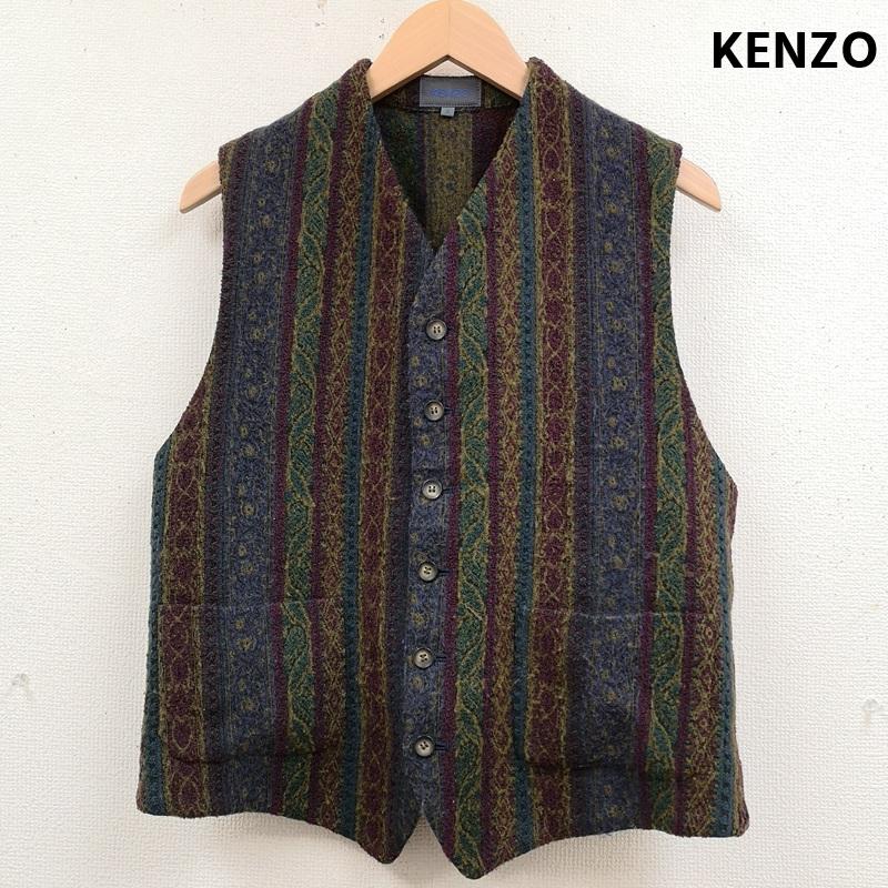 ケンゾー KENZO ベスト ベスト 日本製 民族調 エスニック柄 総柄 ニット ベスト 2 マルチカラー / マルチカラー / multicolor メンズ USED 古着 中古 50167407