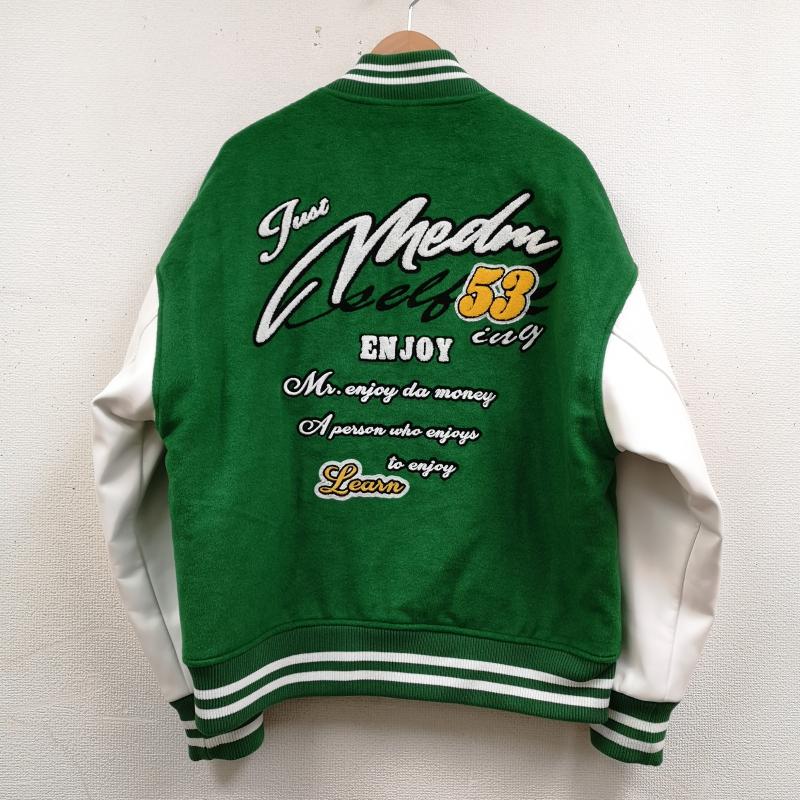 古着 USED ジャケット、上着 ジャンパー、ブルゾン MR.ENJOY DA MONEY M.E.D.M スタジャン バーシティ ベースボール ジャケット L 緑 / グリーン / green メンズ USED 古着 中古 50167412