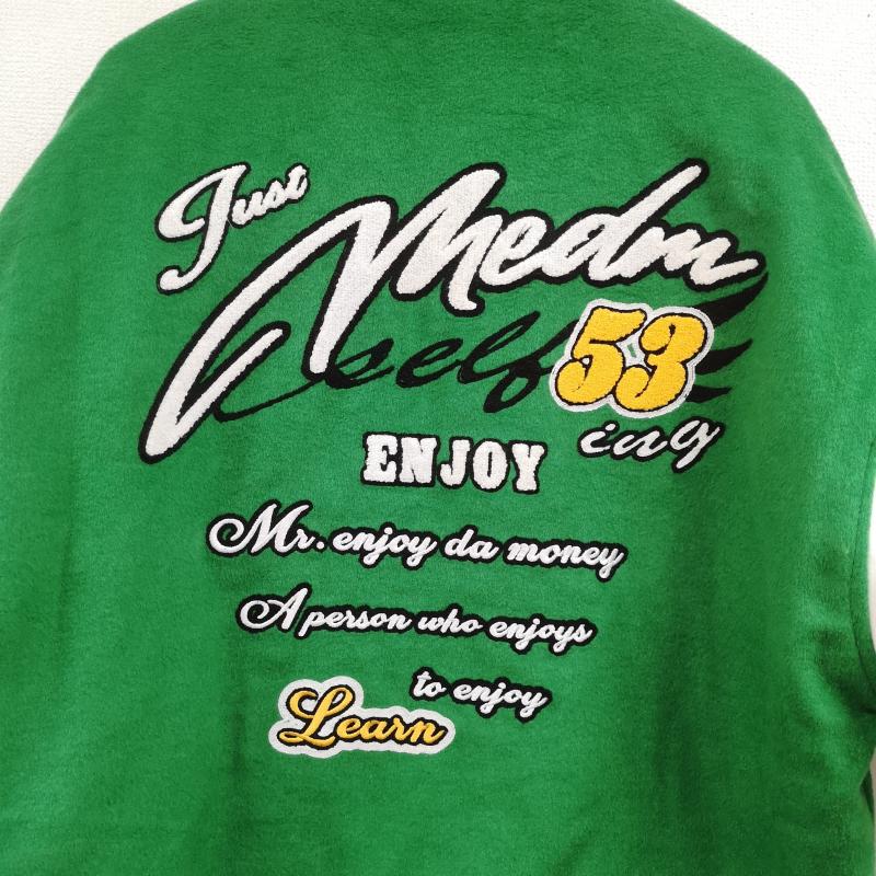 古着 USED ジャケット、上着 ジャンパー、ブルゾン MR.ENJOY DA MONEY M.E.D.M スタジャン バーシティ ベースボール ジャケット L 緑 / グリーン / green メンズ USED 古着 中古 50167412