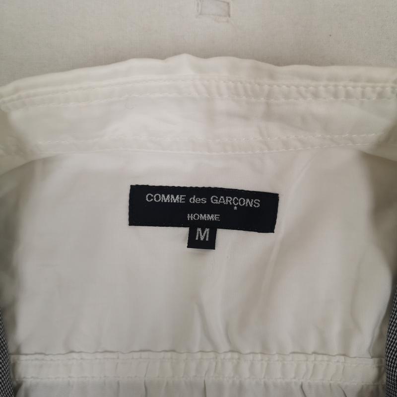 コムデギャルソンオム COMME des GARCONS HOMME シャツ、ブラウス 半袖 日本製 2004SS チェック 切り替え ドッキング 半袖 シャツ M 灰 / グレー / gray X 白 / ホワイト / white メンズ USED 古着 中古 50167413