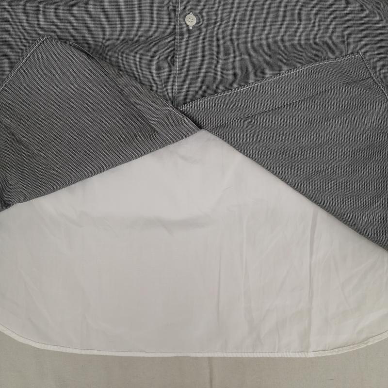 コムデギャルソンオム COMME des GARCONS HOMME シャツ、ブラウス 半袖 日本製 2004SS チェック 切り替え ドッキング 半袖 シャツ M 灰 / グレー / gray X 白 / ホワイト / white メンズ USED 古着 中古 50167413