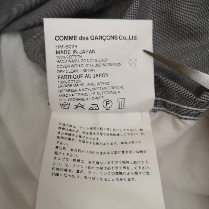 コムデギャルソンオム COMME des GARCONS HOMME シャツ、ブラウス 半袖 日本製 2004SS チェック 切り替え ドッキング 半袖 シャツ M 灰 / グレー / gray X 白 / ホワイト / white メンズ USED 古着 中古 50167413
