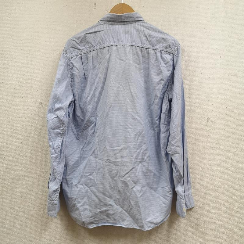コムデギャルソンオム COMME des GARCONS HOMME シャツ、ブラウス 長袖 日本製 2005AW ギンガムチェック 切替 パッカリング 長袖 ロングスリーブ シャツ M カーキ / カーキ / khaki X 水色 / ライトブルー / メンズ USED 古着 中古 50167414