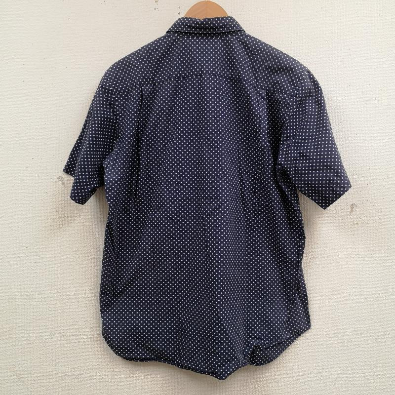 コムデギャルソンオムプリュス COMME des GARCONS HommePlus シャツ、ブラウス 半袖 日本製 2010SS 水玉 ドット柄 ドッキング 半袖 ショートスリーブ シャツ S 紺 / ネイビー / navy メンズ USED 古着 中古 50167415