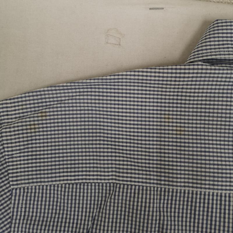 バーバリーロンドン Burberry London シャツ、ブラウス 半袖 日本製 チェック柄 ロゴ刺繡 ワンポイント 半袖 ボタンダウン シャツ M 青 / ブルー / blue X 白 / ホワイト / white メンズ USED 古着 中古 50167418