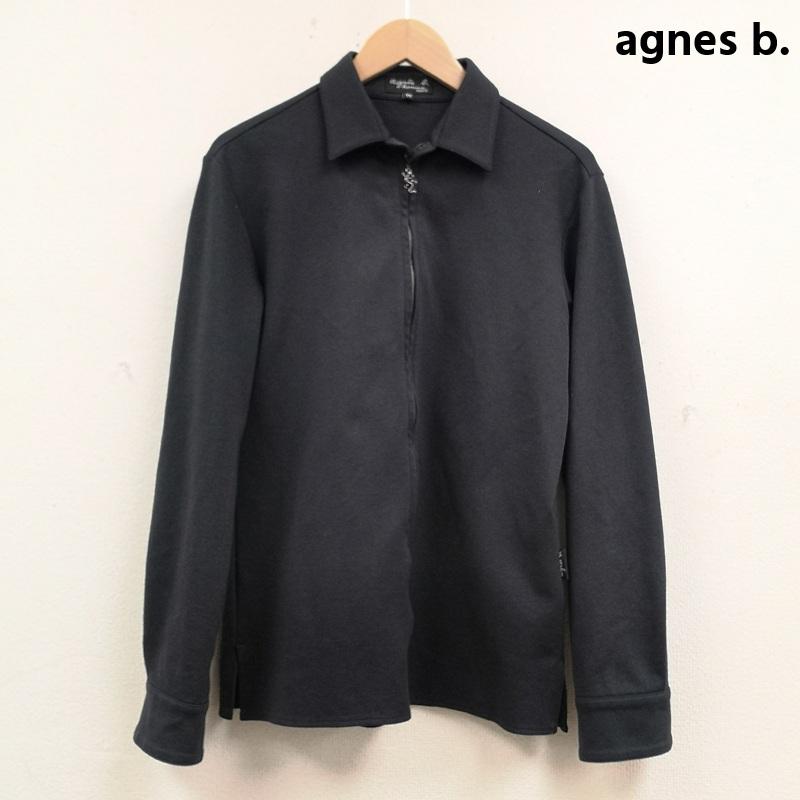 アニエス・ベー agnes b. ジャケット、上着 ジャケット、ブレザー 日本製 トカゲ レザール フルジップ シャツ ジャケット 3597JX94 紺 / ネイビー / navy メンズ USED 古着 中古 50167422