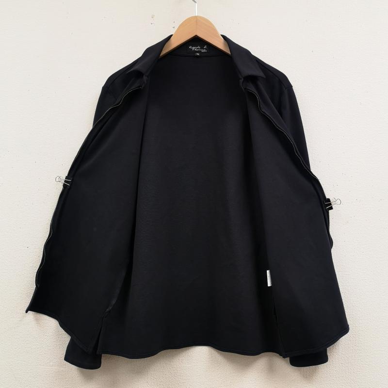 アニエス・ベー agnes b. ジャケット、上着 ジャケット、ブレザー 日本製 トカゲ レザール フルジップ シャツ ジャケット 3597JX94 紺 / ネイビー / navy メンズ USED 古着 中古 50167422