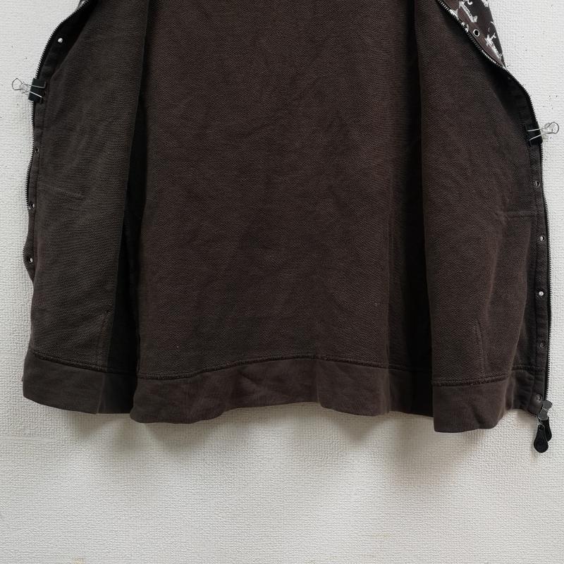 古着 USED ベスト ベスト Bernings Sho V系 カットオフ ノースリーブ ジップアップ パーカー スウェット ベスト L 茶 / ブラウン / brown メンズ USED 古着 中古 50167423
