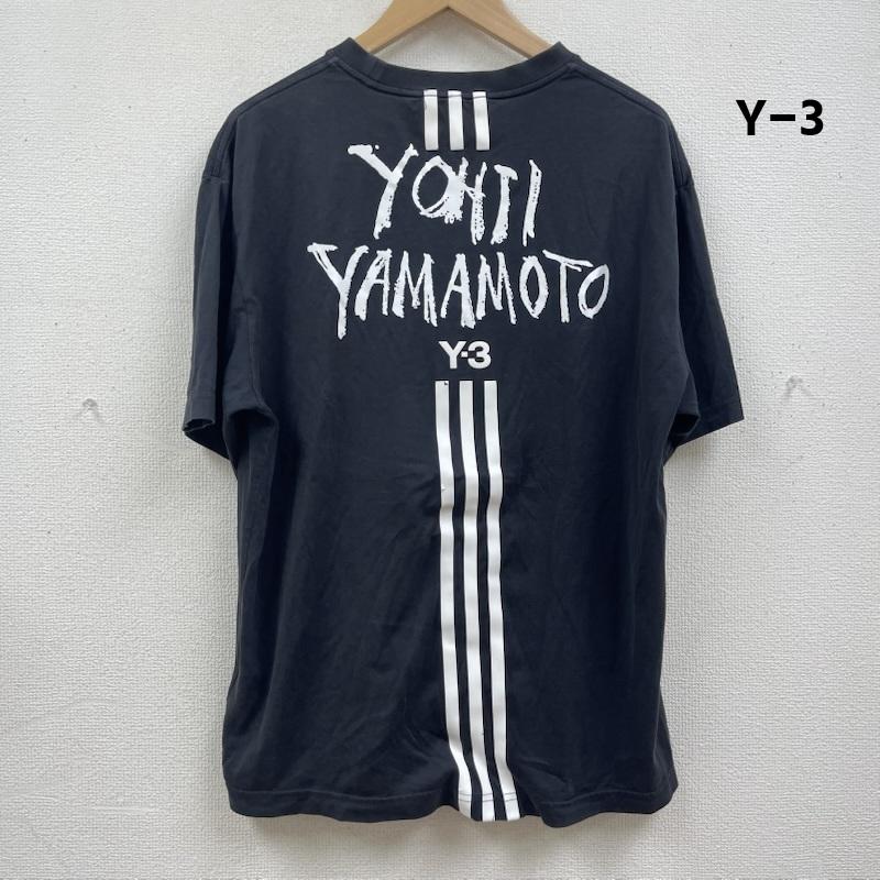 ワイスリー Y-3 Tシャツ 半袖 adidas コラボ Signature Graphic Tee シグネチャーロゴ プリント Tシャツ M 黒 / ブラック / black メンズ USED 古着 中古 50167427