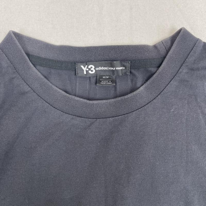 ワイスリー Y-3 Tシャツ 半袖 adidas コラボ Signature Graphic Tee シグネチャーロゴ プリント Tシャツ M 黒 / ブラック / black メンズ USED 古着 中古 50167427