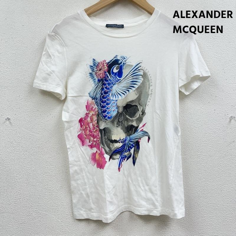 アレキサンダーマックイーン ALEXANDERMCQUEEN Tシャツ 半袖 イタリア製 スカル 鯉 和柄 グラフィック プリント Tシャツ カットソー 38 白 / ホワイト / white レディース USED 古着 中古 50167428