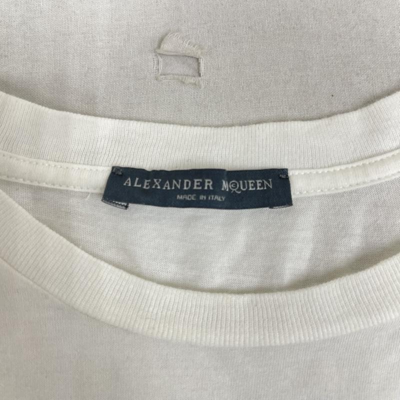 アレキサンダーマックイーン ALEXANDERMCQUEEN Tシャツ 半袖 イタリア製 スカル 鯉 和柄 グラフィック プリント Tシャツ カットソー 38 白 / ホワイト / white レディース USED 古着 中古 50167428