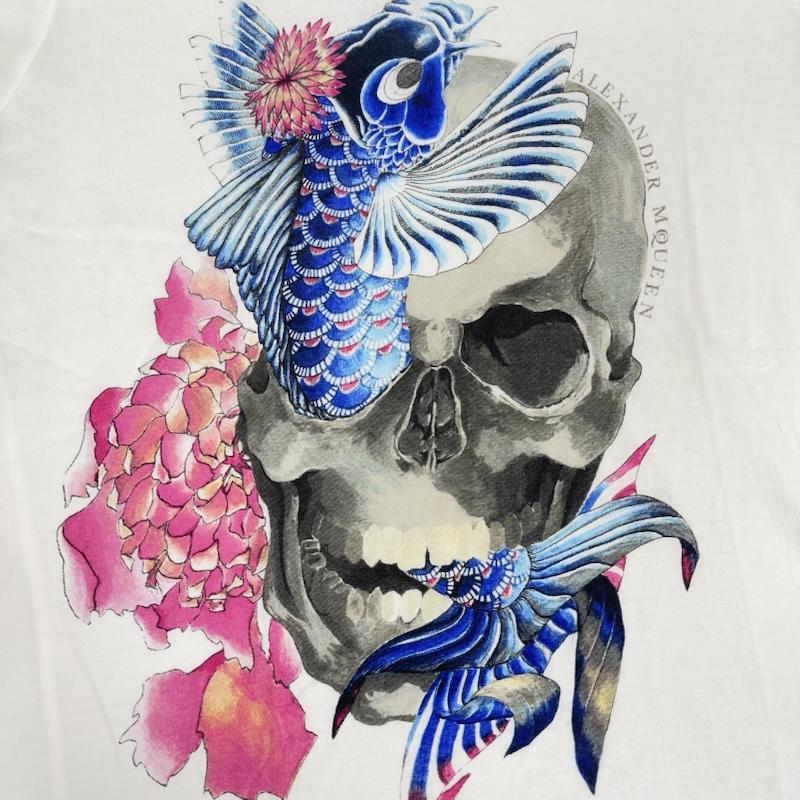アレキサンダーマックイーン ALEXANDERMCQUEEN Tシャツ 半袖 イタリア製 スカル 鯉 和柄 グラフィック プリント Tシャツ カットソー 38 白 / ホワイト / white レディース USED 古着 中古 50167428