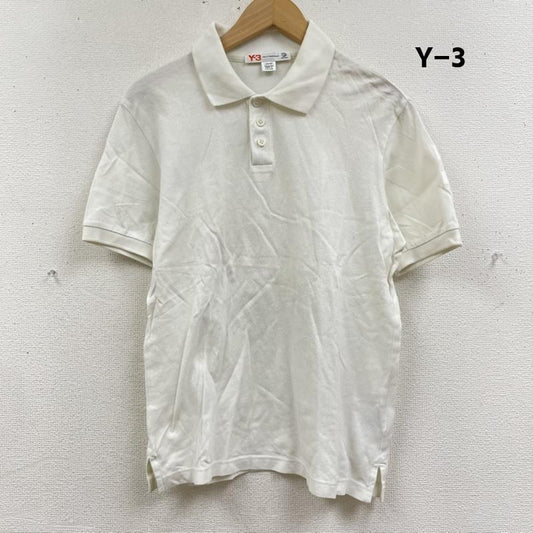 ワイスリー Y-3 ポロシャツ 半袖 adidas コラボ 袖ロゴ カジュアル 半袖 ポロシャツ XS 白 / ホワイト / white メンズ USED 古着 中古 50167433