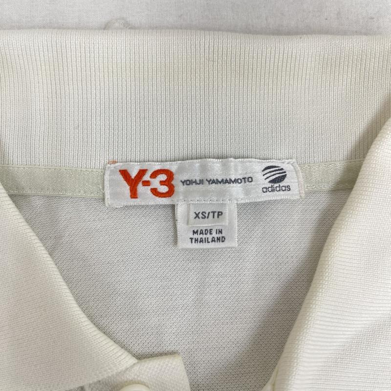 ワイスリー Y-3 ポロシャツ 半袖 adidas コラボ 袖ロゴ カジュアル 半袖 ポロシャツ XS 白 / ホワイト / white メンズ USED 古着 中古 50167433