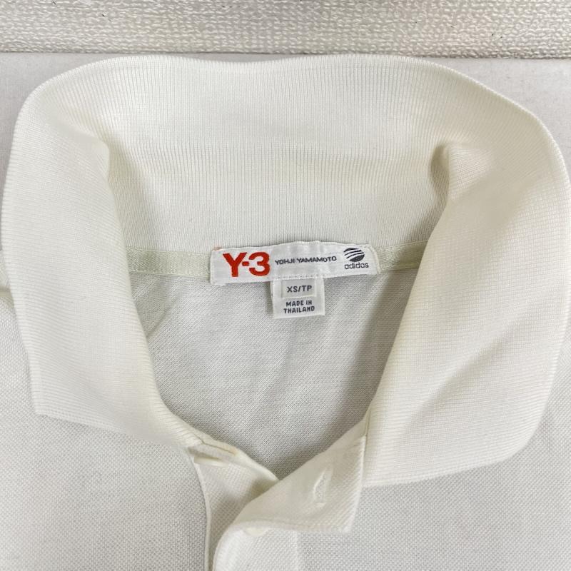 ワイスリー Y-3 ポロシャツ 半袖 adidas コラボ 袖ロゴ カジュアル 半袖 ポロシャツ XS 白 / ホワイト / white メンズ USED 古着 中古 50167433