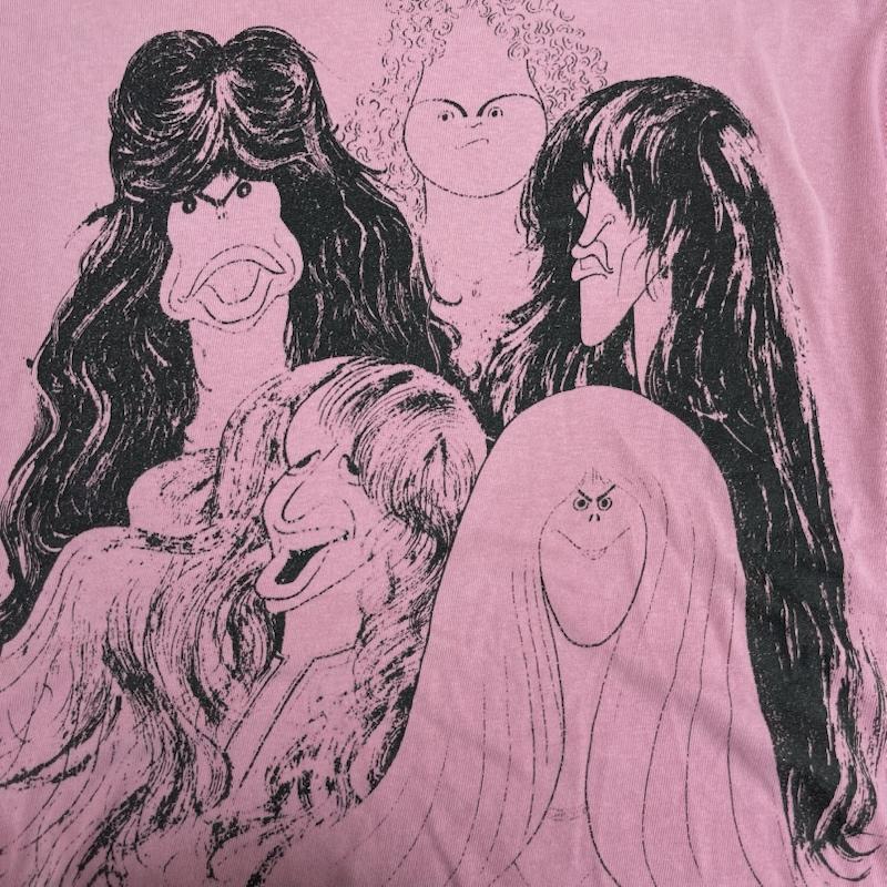古着 USED Tシャツ 半袖 Printstar Aerosmith Draw The Line アルバム イラスト Tシャツ カットソー XL 桃 / ピンク / pink メンズ USED 古着 中古 50167434