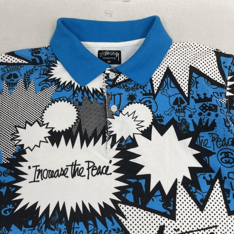ステューシー STUSSY ポロシャツ 半袖 POP SHOUT POLO ポップシャウト 半袖 総柄 ポロシャツ M マルチカラー / マルチカラー / multicolor メンズ USED 古着 中古 50167435