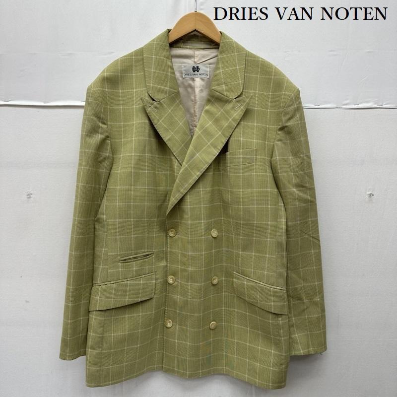 ドリスヴァンノッテン DRIES VAN NOTEN ジャケット、上着 ジャケット、ブレザー 初期 チェック ダブル ジャケット - 緑 / グリーン / green メンズ USED 古着 中古 50167438