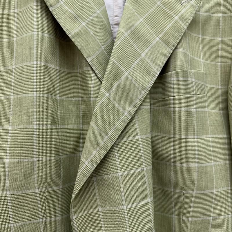 ドリスヴァンノッテン DRIES VAN NOTEN ジャケット、上着 ジャケット、ブレザー 初期 チェック ダブル ジャケット - 緑 / グリーン / green メンズ USED 古着 中古 50167438