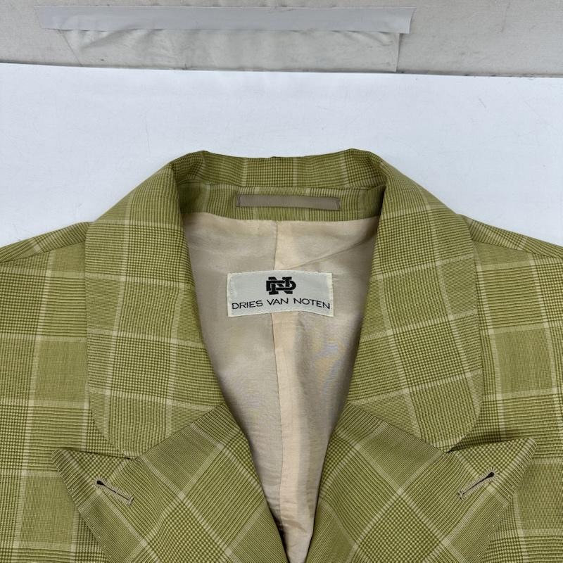 ドリスヴァンノッテン DRIES VAN NOTEN ジャケット、上着 ジャケット、ブレザー 初期 チェック ダブル ジャケット - 緑 / グリーン / green メンズ USED 古着 中古 50167438