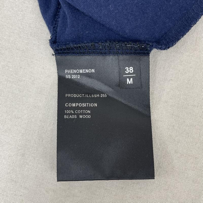 フェノメノン PHENOMENON Tシャツ 半袖 日本製 十字架 パーツ ビーズ Vネック Tシャツ カットソー M 紺 / ネイビー / navy メンズ USED 古着 中古 50167442