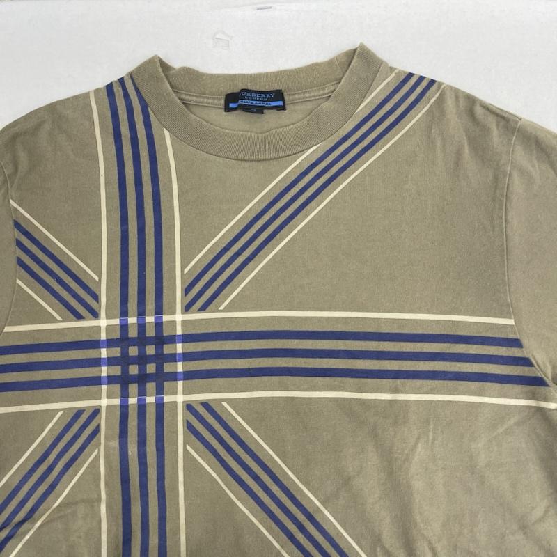 バーバリー・ブルーレーベル BURBERRY BLUE LABEL Tシャツ 半袖 日本製 ユニオンジャック柄 チェック柄 半袖 Tシャツ カットソー fa806-165-64 S カーキオリーブ / カーキオリーブ / メンズ USED 古着 中古 50167443