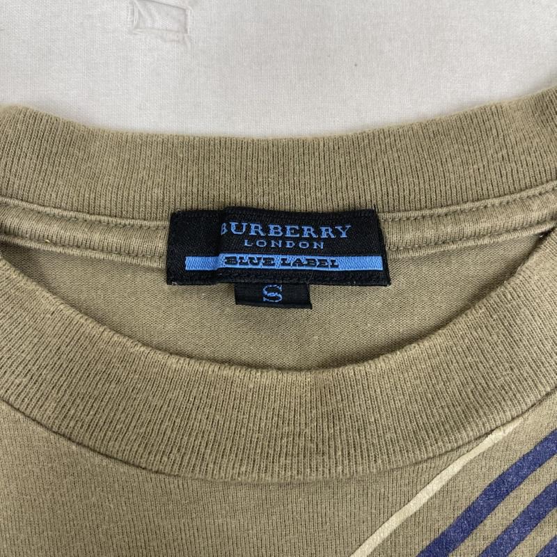 バーバリー・ブルーレーベル BURBERRY BLUE LABEL Tシャツ 半袖 日本製 ユニオンジャック柄 チェック柄 半袖 Tシャツ カットソー fa806-165-64 S カーキオリーブ / カーキオリーブ / メンズ USED 古着 中古 50167443
