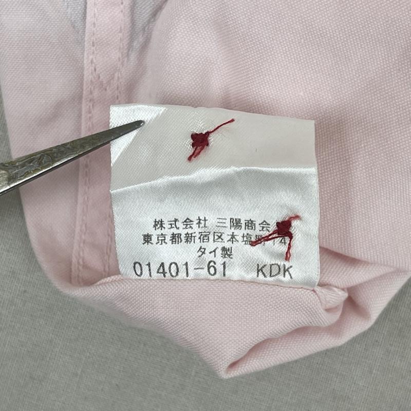 バーバリーブラックレーベル BURBERRY BLACK LABEL シャツ、ブラウス 半袖 ナイト刺繍 襟ノバチェック柄 半袖 ボタンダウン シャツ bmw25-210-12 2 桃 / ピンク / pink メンズ USED 古着 中古 50167450
