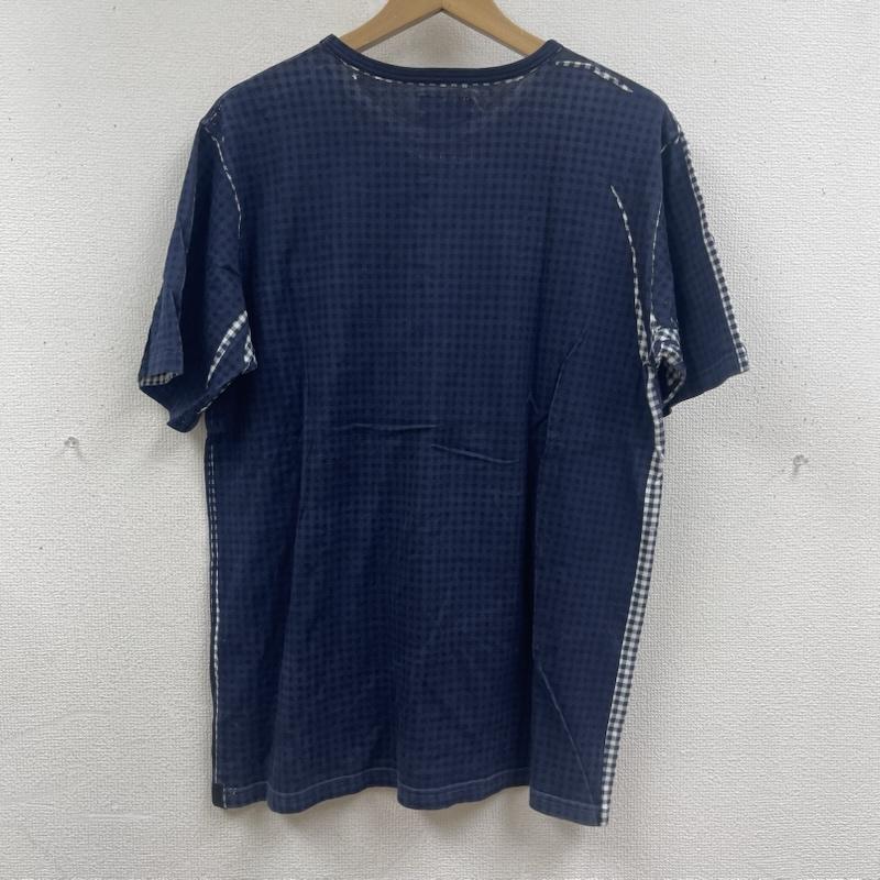 ブライトン BRAITONE Tシャツ 半袖 日本製 ブロックチェック柄 半袖 ポケットTシャツ カットソー XL 紺 / ネイビー / navy メンズ USED 古着 中古 50167452