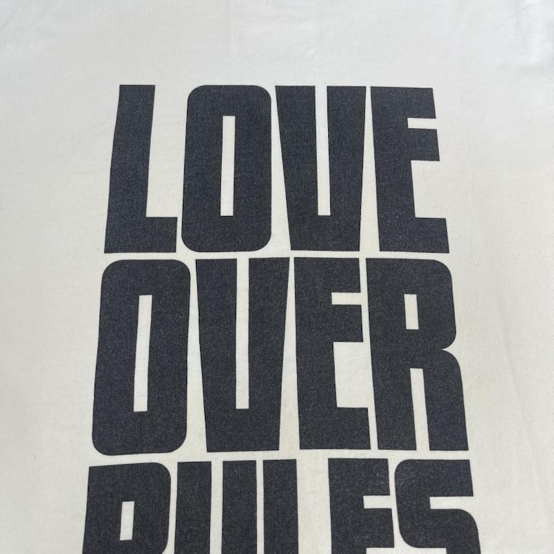 サカイ Sacai Tシャツ 半袖 21ss Hank Willis Thomas コラボ LOVE OVER RULES TEE 211-0176s 1 白 / ホワイト / white メンズ USED 古着 中古 50167454