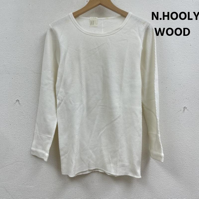 エヌハリウッド N.HOOLYWOOD Tシャツ 長袖 日本製 43pieces クルーネックサーマル カットソー ロンT 36 白 / ホワイト / white メンズ USED 古着 中古 50167455