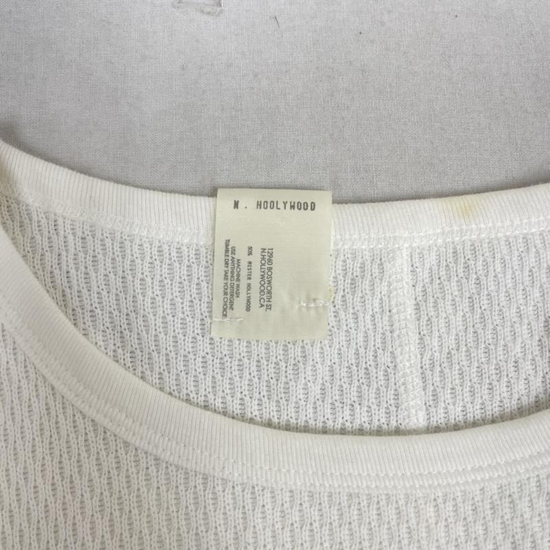 エヌハリウッド N.HOOLYWOOD Tシャツ 長袖 日本製 43pieces クルーネックサーマル カットソー ロンT 36 白 / ホワイト / white メンズ USED 古着 中古 50167455