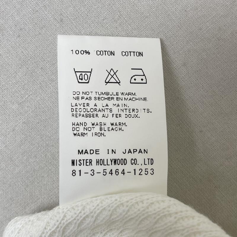 エヌハリウッド N.HOOLYWOOD Tシャツ 長袖 日本製 43pieces クルーネックサーマル カットソー ロンT 36 白 / ホワイト / white メンズ USED 古着 中古 50167455