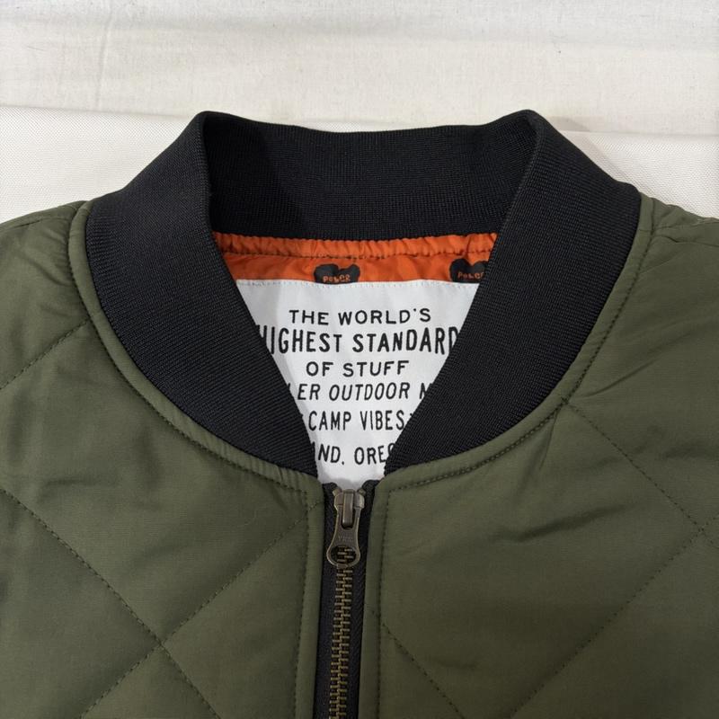 ポーラー POLeR ジャケット、上着 ジャンパー、ブルゾン DIAMOND QUILTED JACKET ダイアモンド キルト ジャケット 中綿キルティング XL 無地 X ロゴ、文字 X 刺繍 カーキ / カーキ / khaki メンズ USED 古着 中古 50167456