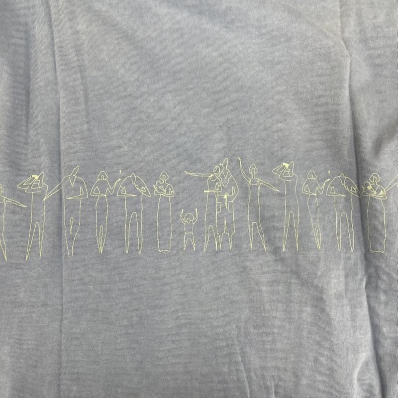 ステューシー STUSSY Tシャツ 半袖 メキシコ製 PEOPLE STRIPE PIGMENT DYED TEE ロゴ プリント Tシャツ カットソー M 水色 / ライトブルー / メンズ USED 古着 中古 50167460