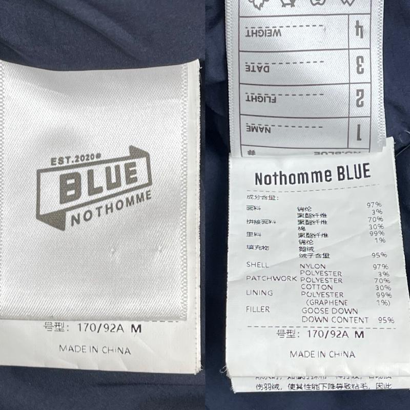 古着 USED ジャケット、上着 ダウンジャケット NOTHOMME BLUE 3ディフェンス 2WAY ダウンジャケット アウター M 黒 / ブラック / black メンズ USED 古着 中古 50167461